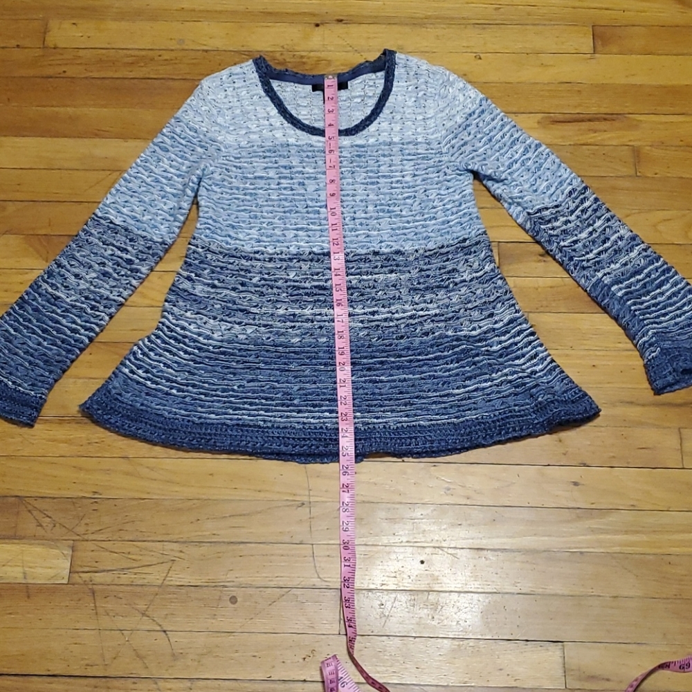 Style & co. Crochet Bell Sweater sz medium - Picture 2 of 6